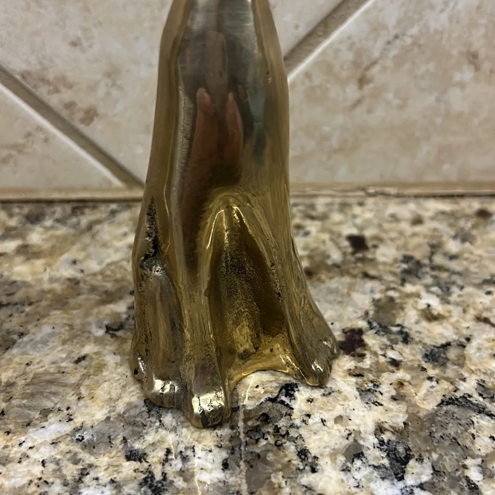 MCM| Mid- Century Modern Brass Siamese Cat Pair 6.5” & 5.5” - Picture 7 of 10